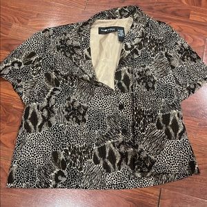 16w cheetah dress top
